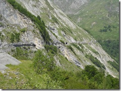 Road cut into the side of the mountain